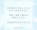 2回目以降はこちらから＊呼吸と発声から声を整えます 数千人の声分析経験から、お悩みに合わせて自然な声に導きます イメージ3