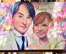 温かくて絵画的✨オシャレでそっくりな似顔絵描きます アクリル画の多彩なカラー、世界に一つの記念になる似顔絵作品 イメージ10