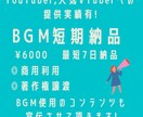 最短7日でBGMを制作致します 人気VTuber・YouTuberへの提供実績有! イメージ1