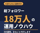 X運用代行 実績ある運用者が丸ごと代行します フォロワー18万人の運用者が投稿作成から月次レポートまで対応 イメージ1