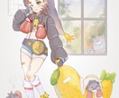 1枚絵のイラスト描きます SNSアイコンやサムネ、ギフトなどに！女の子と動物得意です！ イメージ3