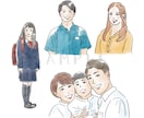 お写真をもとに、優しい雰囲気の似顔絵を描きます ペーパーアイテム、プレゼント、名刺やSNSのアイコンなどに イメージ5