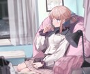 一枚イラストを制作します 背景+人物のかわいいイラスト制作承ります イメージ6