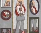 レトロな女の子のイラスト描きます ノイズ加工でレトロな女の子のイラスト イメージ4