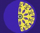 世界に一枚のジオメトリックデザイン制作します 好きなもの思い出などをカラフルに一枚に詰め込みます! イメージ5