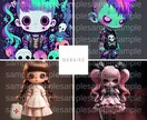 ダーク系闇女子アイコン作成いたします SNSの別アカウントで人気！闇キャラアイコン作成します！ イメージ8