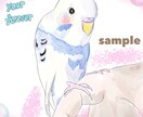 水彩風で可愛く♡小動物の似顔絵あなただけに描きます 先着5名様初回特別価格￥1500☆うちの子の可愛い形にします イメージ1