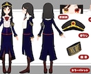 貴方の魅力を詰め込んだ三面図を作ります 【初心者さん大歓迎】丁寧サポート×キラキライラスト制作 イメージ4