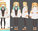 Vtuber向け、3Dモデルのモデリングを承ります 修正無制限＆終身アフター　VRchat対応可！再現度抜群！ イメージ6