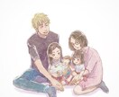 家族の幸せイラスト、写真をもとに描きます 見たら笑顔になれるような、あたたかみのあるイラスト イメージ3