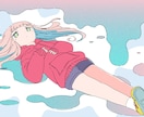 シンプルめ背景のオリジナルイラスト作成します 歌ってみた/オリジナルMV等のイラストを制作します イメージ1