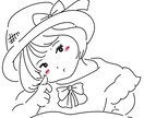 お写真から線画の似顔絵作成します ラフなタッチのシンプルな線画で気軽に使える似顔絵イラストです イメージ1