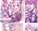 夢絵 オーダー 【記念日、誕生日などに！】描きます 初登録！2月まで割引価格〜♡夢女子さんや、カップルさんにも！ イメージ2