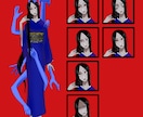 和風ホラー向けの女性キャラクターの立ち絵になります 【多腕(着脱可能パーツ付き)】和服女性立ち絵 イメージ1