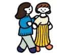 やさしくシンプルなイラスト作成します 手書きの優しいタッチで、お好みのポーズの人物を描きます。 イメージ5