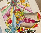 本人のアイコンやインテリアなど幅広く使用出来ます 水彩色鉛筆で描いた完全オリジナルの絵です。 イメージ1