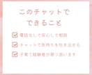 電話が苦手でも大丈夫｜子育ての悩みに寄り添います 育児｜悩み｜夜泣き｜孤独｜寂しい｜イヤイヤ【60分チャット】 イメージ2