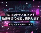 TikTok参考アカウントの動画すべて抽出します IDの無しですべての動画を提供します◎ イメージ1