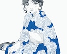 シンプルな全身絵 バストアップイラストを描きます お気に入りのコーデや服装を 立ち絵でもお好きなポーズでも イメージ4