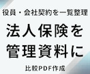 法人・役員保険を管理用に整理します 会社契約の保険を一覧化し共有資料に イメージ1