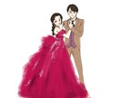結婚式のドレス色当てクイズイラスト描きます 3〜5択の色当てクイズイラスト！ドレスを忠実に再現！ イメージ2
