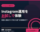 Instagramをお試し運用します まずは短期間で。集客に直結する運用の型と成果をお試しで体験 イメージ1