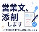 営業メールを反応率が上がる形に添削します 自動車業界の現場経験を活かした添削 イメージ1