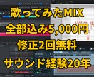 歌ってみたのボーカルMIXを全工程込みで仕上げます 音響工学×ゲームサウンド20年のMIX師が担当します イメージ1