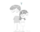 ダーク可愛く似顔絵描きます 少しダークだけどかわいい似顔絵！アイコンや待ち受けにも！ イメージ3
