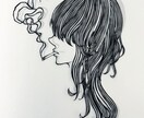 モード系　女の子の切り絵をお届けします スタイリッシュな女の子の切り絵でお部屋にワンポイントを イメージ1