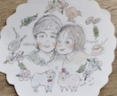 優しい雰囲気の似顔絵を制作します やさしいタッチの手描き水彩似顔絵 イメージ4