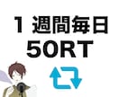 Twitter1週間毎日50RT以上にします 全て日本人アクティブアカウントです イメージ1