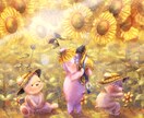 ボリューミーできらっと華やかな一枚絵お描きします あなたに刺され！美大卒イラストレーター渾身の1枚お届けします イメージ3