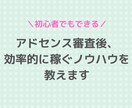 アドセンス審査後、効率的に稼ぐノウハウを教えます 1ヶ月サポートでアクセスが集まるタイトル付を徹底的に教えます イメージ1
