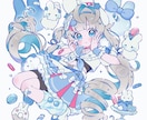 ポップで目を引くイラストを描きます グッズ等にも使えるふわふわポップな全身イラストを描きます！ イメージ3