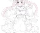 儚いイラスト描きます 彩度低め、ロリータファッションのイラストが得意です イメージ1