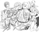 線画のモノクロイラスト描きます 雰囲気のある線画イラストであなたのお手伝いさせてください イメージ2