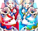 カラフルカートゥーンな1枚絵を描きます カラフルなカートゥーン風のイラストなので可愛く人目を引きます イメージ1