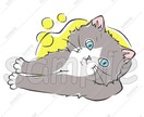 商用利用OK！猫の手書きイラスト販売しています SNS、パンフレットやチラシ、POP、名刺、印刷の素材に★D イメージ3