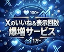 X100いいねと表示回数1万回を増やします ⭐️激安セット⭐️いいねと表示回数が増えるよう拡散します！ イメージ1