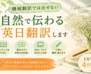 自然で伝わる英日翻訳します ♪機械翻訳では出せない自然な日本語に イメージ1