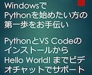 Pythonプログラミングの第一歩をお手伝いします インストールからHello World!までビデオチャットで イメージ1
