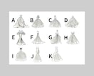 ゲスト参加♪オリジナルのドレス色当て用紙作成します ドレスの形やカラー・文章など自由に変更可能♪ イメージ2