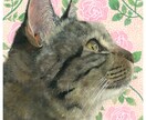 猫×花＊繊細なタッチで猫ちゃんの似顔絵を描きます リアルで優しい雰囲気＊ご自宅やプレゼント用に【原画送料無料】 イメージ1