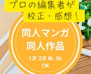 プロ編集者が創作漫画を校正（感想付き）します 同人漫画・創作漫画など、あなたの大切な作品を丁寧に校正 イメージ1