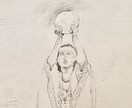 歴史・古代史などの人物風景画をモノクロで描きます 文章に添える白黒の挿絵を描きます。歴史や文献、古代史など。 イメージ6