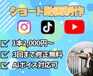 ショート動画編集致します １本2,000円～　AIボイスもこちらで用意可能です！ イメージ1