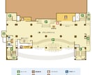 お急ぎも柔軟対応！フロアマップ・館内図を制作します 視認性を重視したわかりやすい施設案内図を制作します。 イメージ1