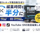 無音カット字幕自動生成で編集時間を半分にします Premiere Proでそのまま編集できる状態で納品します イメージ2