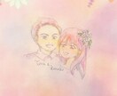 女の子とお花の優しい水彩画描きます 透明感ある雰囲気の色とデザイン。似顔絵、創作対応できます。 イメージ4